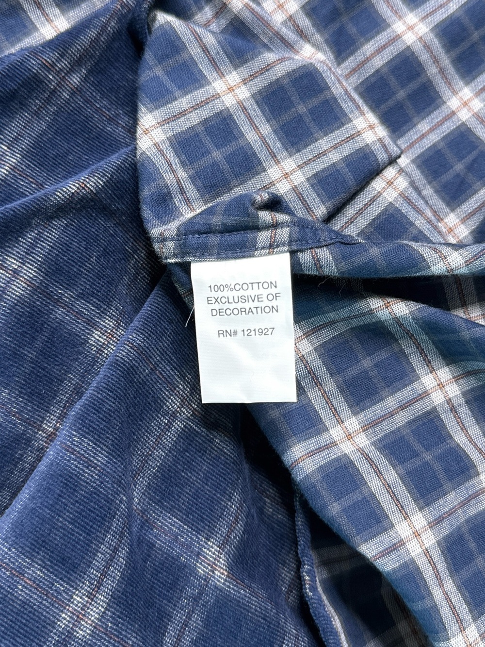 Johnnie-O Shearer Corduroy Button-Down Shirt Blue Plaid Size XXL NWT - Picture 14 of 16